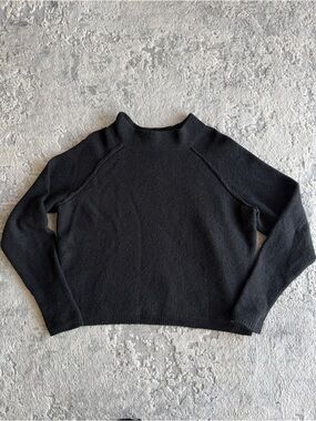 Free People - Classic Black Mock neck Cropped Sweater - Small